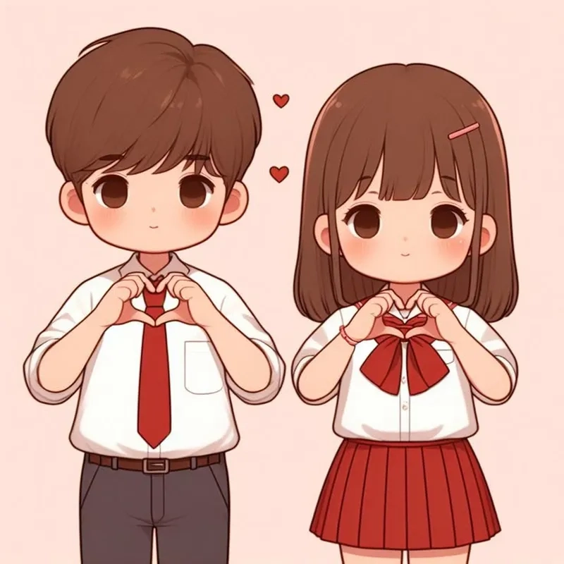Ngắm trọn bộ ảnh anime chibi avatar cute đôi cực xinh
