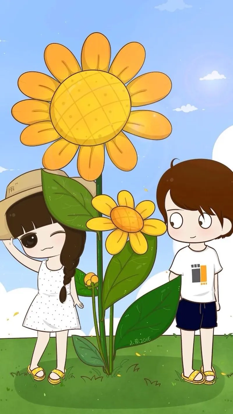 Làm đẹp màn hình với hình chibi cute cặp đôi dễ thương