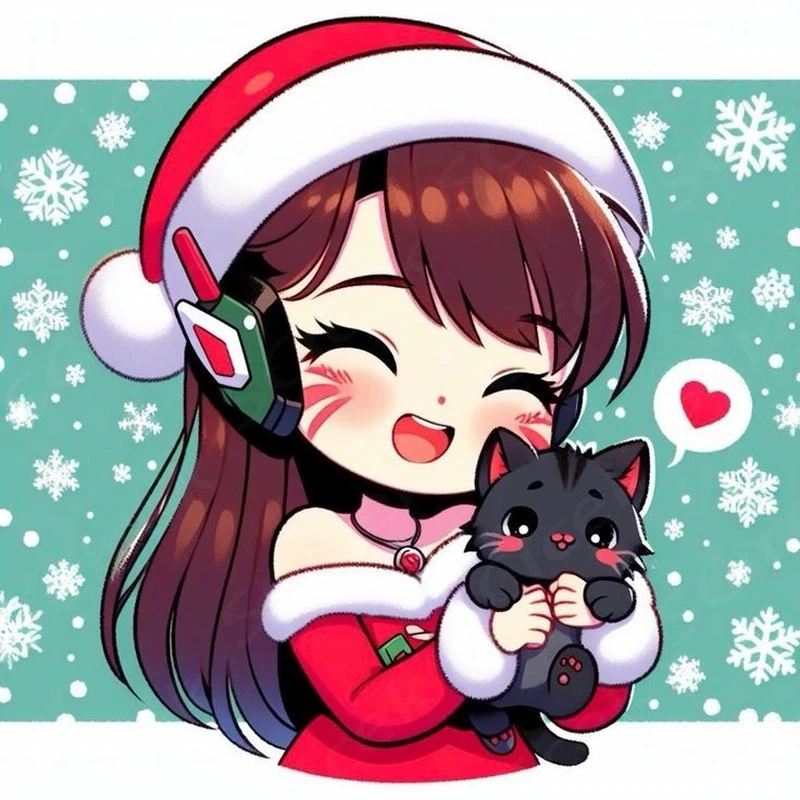 Không khí lễ hội ngập tràn trong ảnh chibi giáng sinh