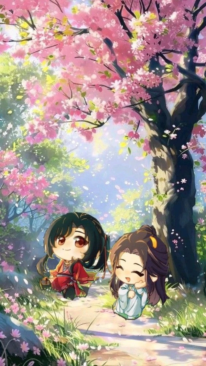 Đắm chìm trong sắc màu rực rỡ của chibi lễ hội hoa