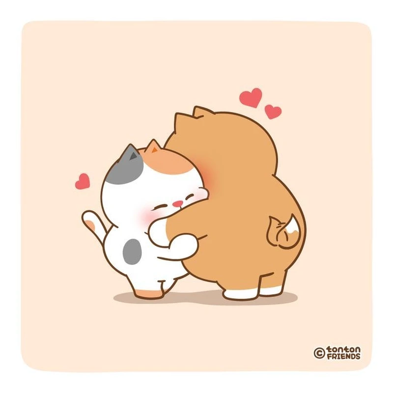 Thả tim cho ôm nhau meme hài hước vui nhộn