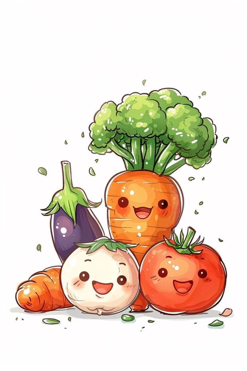 Khám phá nét đáng yêu của rau củ quả chibi mỗi ngày