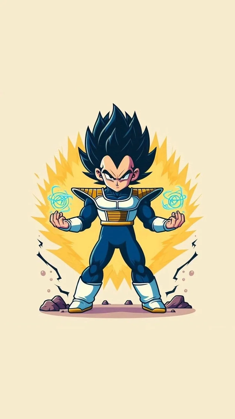 Sức mạnh cực ngầu với vegeta blue chibi
