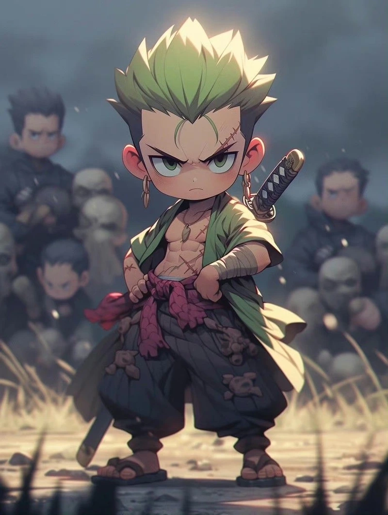Ngầu đỉnh nhất trong ảnh zoro chibi ngầu nhất