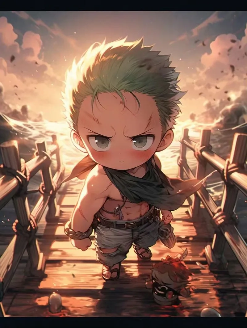 Hình ảnh đẹp mê ly với zoro chibi cute