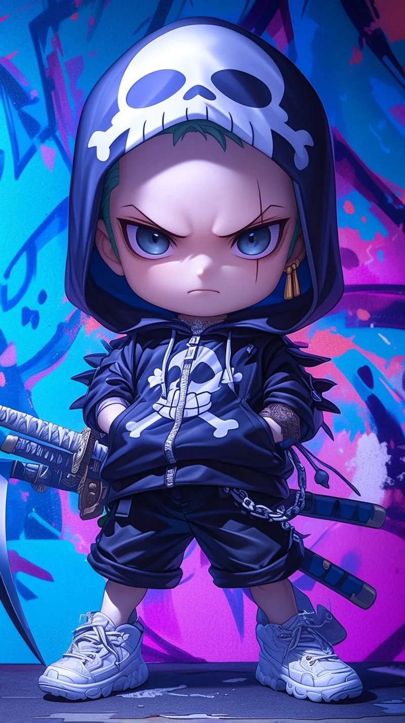 Vẻ ngoài đáng yêu trong ảnh zoro chibi dễ thương