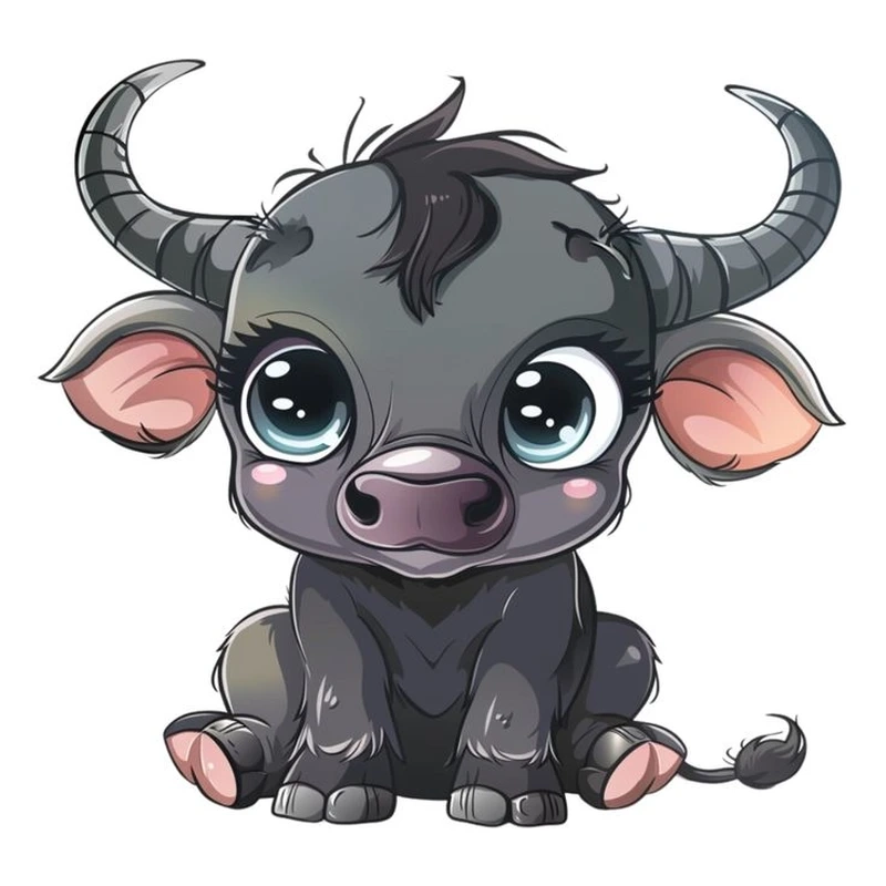 Tải về ngay ảnh con trâu chibi siêu hot