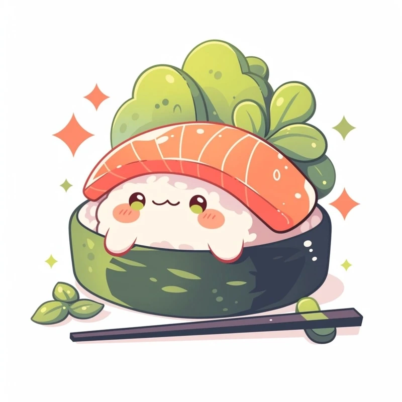 Tạo điểm nhấn dễ thương với hình đồ ăn chibi