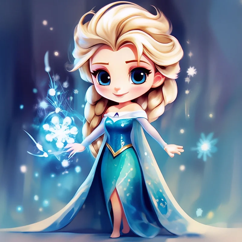 Tạo không gian kỳ diệu với công chúa elsa chibi