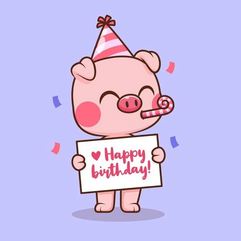 Bộ hình nền hình chibi con heo cực dễ thương