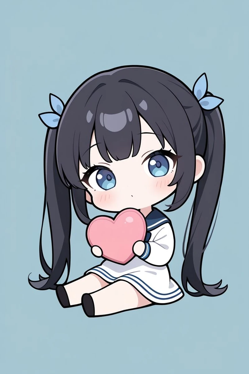 Thả tim cùng chibi cute ảnh anime cực xinh