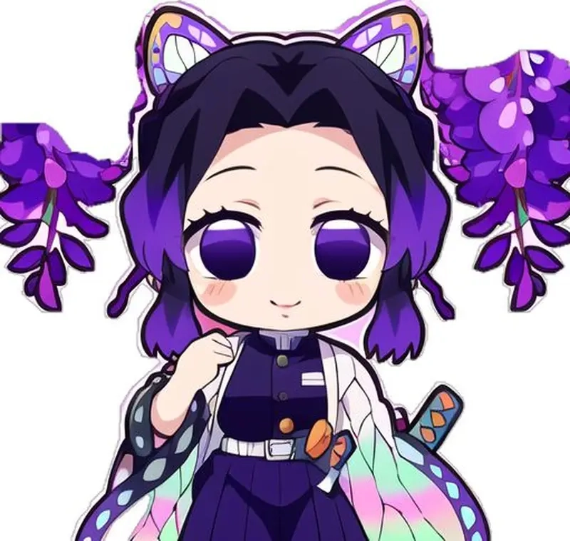 Hóa thân nhân vật qua demon slayer shinobu chibi