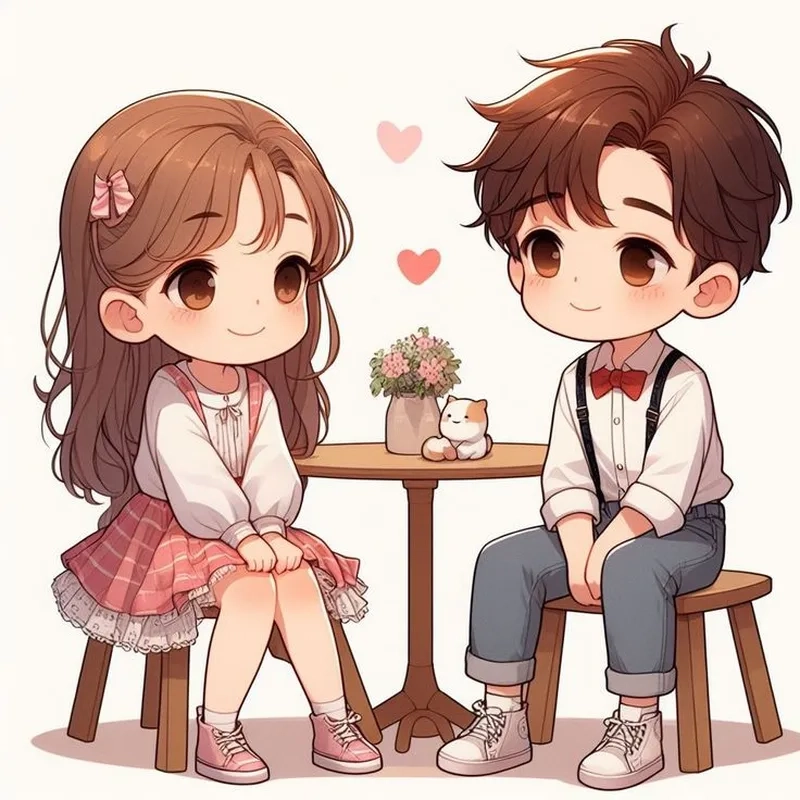 Sưu tầm ngay hình cặp đôi chibi cute ngọt ngào