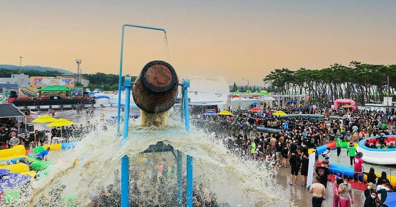 Gợi ý những bức lễ hội tắm bùn Boryeong ấn tượng