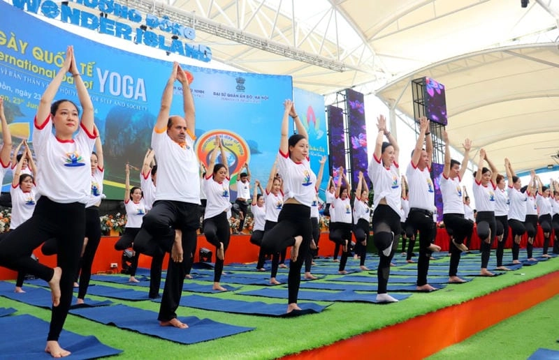 Lạc lối trong lễ hội yoga quốc tế lung linh
