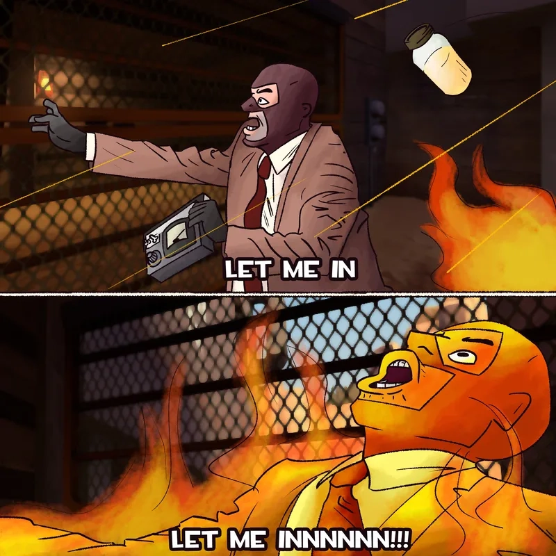 Tải ngay let me in meme template để chế meme độc đáo
