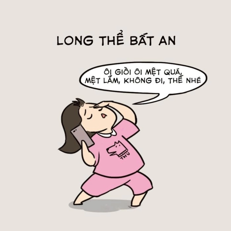 Không còn năng lượng chỉ còn meme mệt