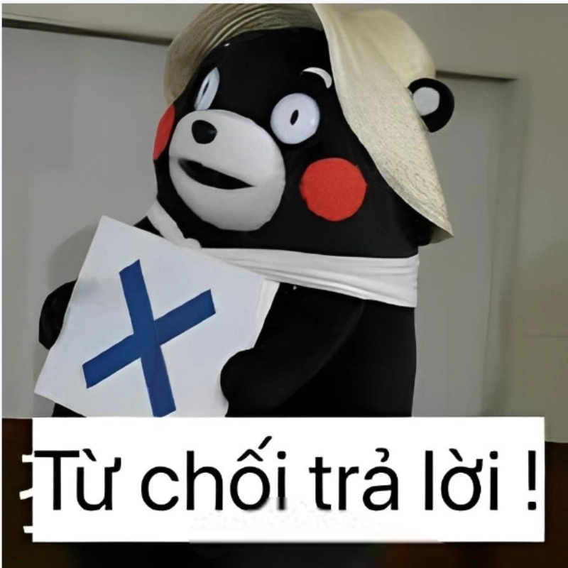Tuyển chọn meme từ chối trả lời siêu hài ai cũng mê