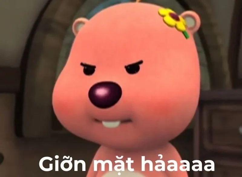 Cười mà vẫn bực bội với meme tức giận cute