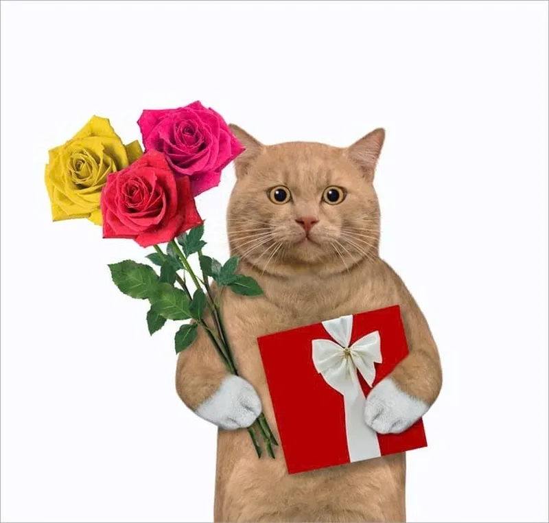 Đừng bỏ lỡ con mèo tặng hoa meme siêu độc lạ