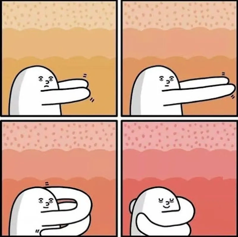 Lưu giữ khoảnh khắc tình cảm với ảnh meme ôm nhau cực chất