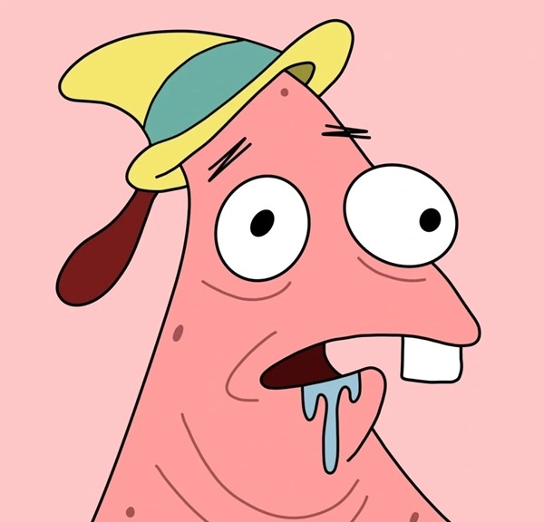 Không ai quên được nụ cười bá đạo trong patrick star meme nổi tiếng