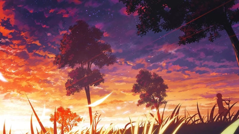 Sưu tầm những bức phong cảnh anime hoàng hôn