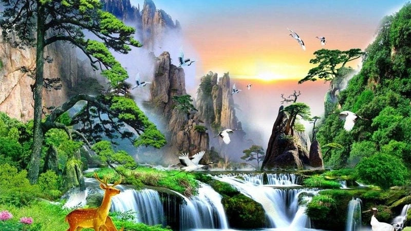 Tải ngay phong cảnh tranh vẽ nên thơ