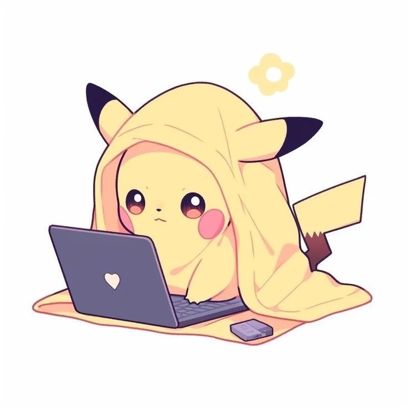 Ngất ngây cùng cute kawaii pikachu chibi siêu đáng yêu