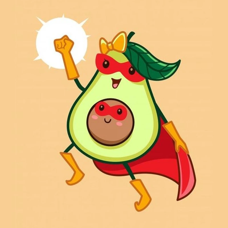 Sắc thái đáng yêu nổi bật cùng chibi quả bơ