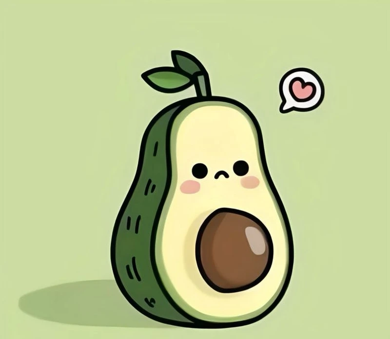 Bộ sưu tập ngộ nghĩnh với trái bơ chibi