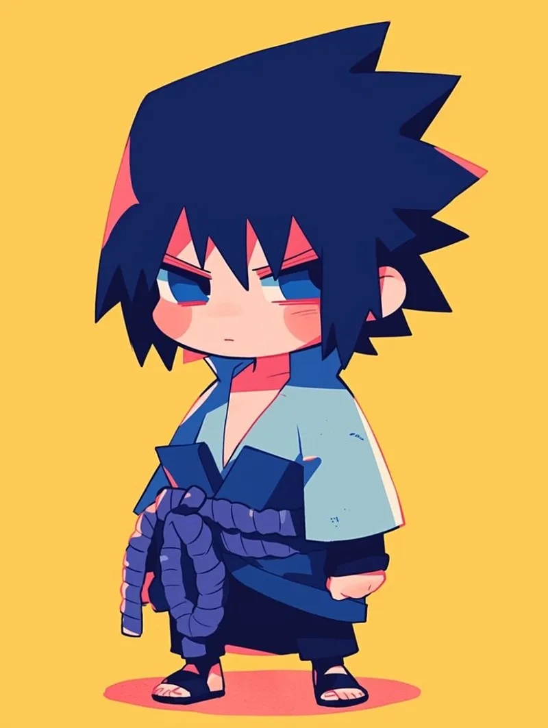 Thế giới anime bùng nổ uchiha sasuke chibi