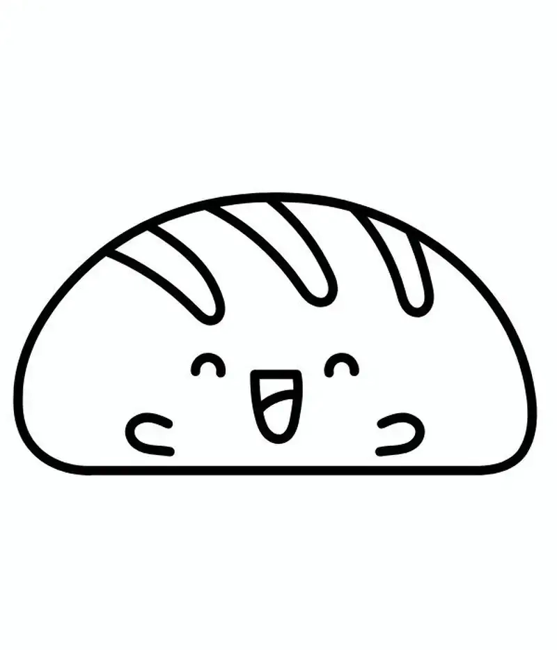 Tranh tô màu bánh mì cho bé vui sáng tạo