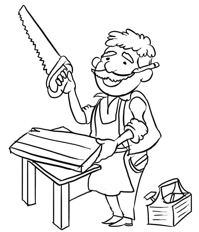 Tranh tô màu cái kìm giúp bé yêu thích nghề mộc hơn