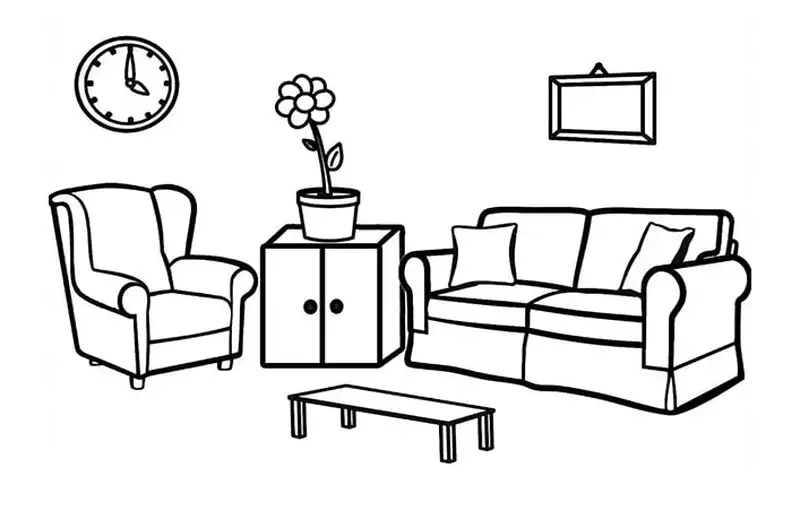 Tạo phòng khách sinh động nhờ tranh tô màu phòng khách sofa