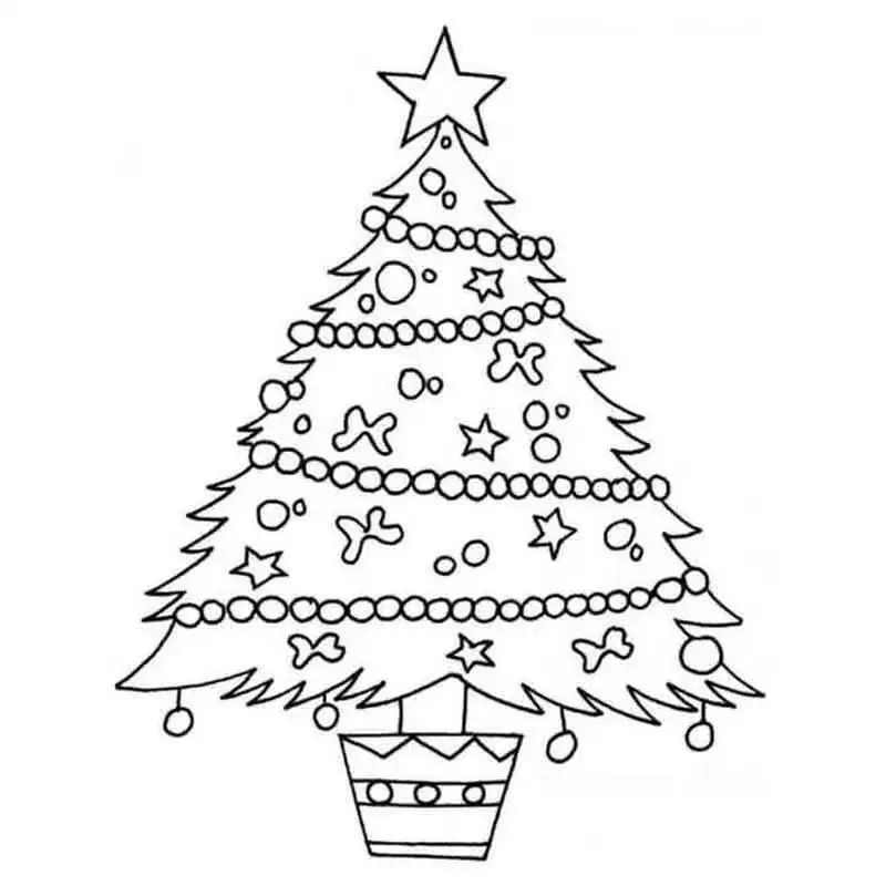 Hãy cùng trải nghiệm vui vẻ với bộ bé tô màu cây thông noel đặc sắc
