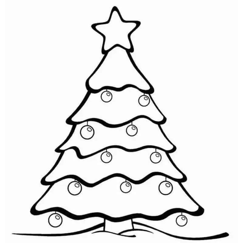 Cha mẹ có thể dễ dàng in tranh tô màu cây thông noel để bé luyện tập