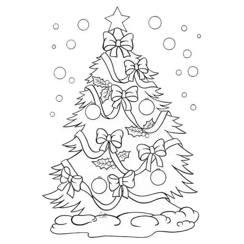 Nhiều mẫu tranh tô màu hình cây thông noel đẹp cho bé thỏa sức sáng tạo