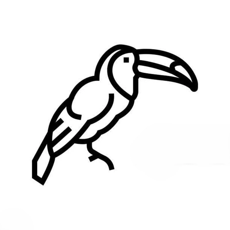 Tải ngay Tranh tô màu chim toucan dễ in cho bé thỏa sức sáng tạo