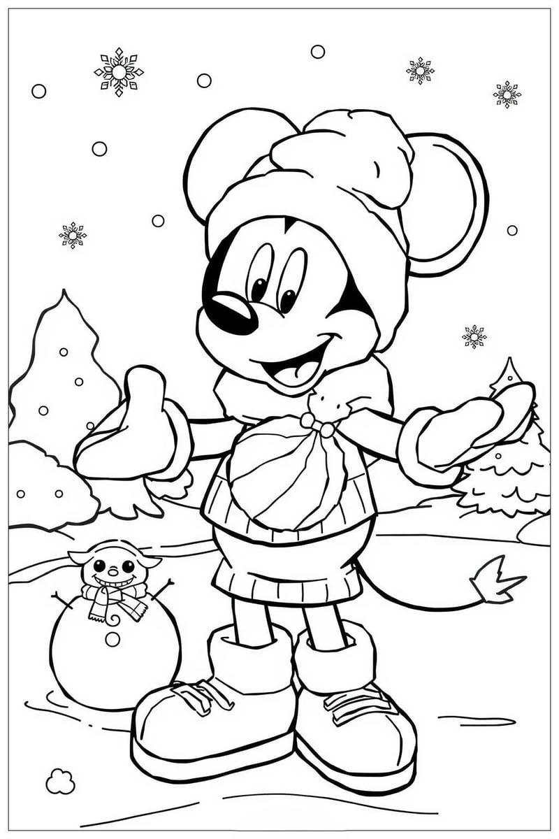 Tô thỏa thích với tranh tô màu chuột Mickey dễ thương