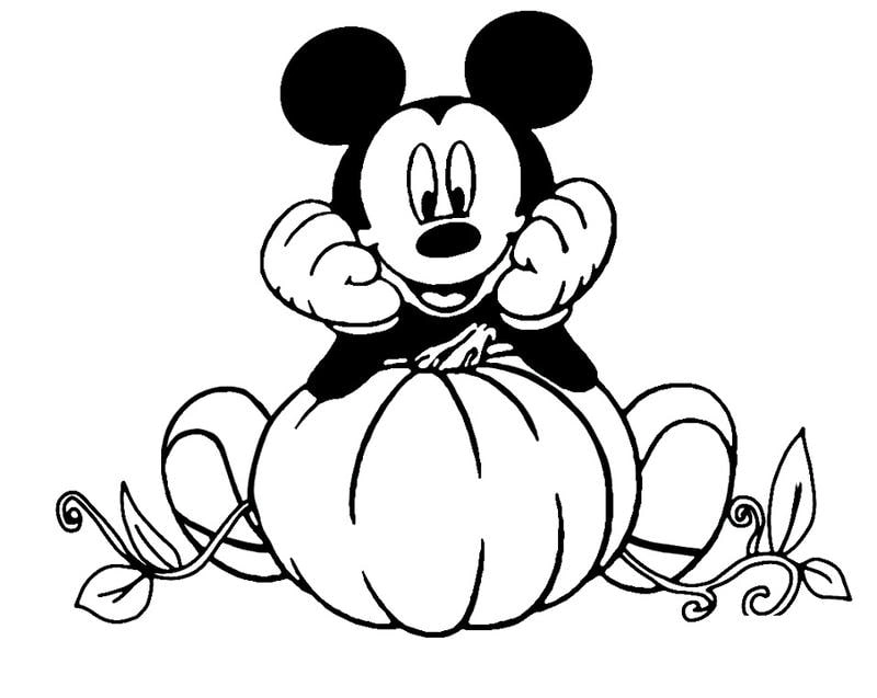 Bé vui học với tranh tô màu chuột Mickey cho bé