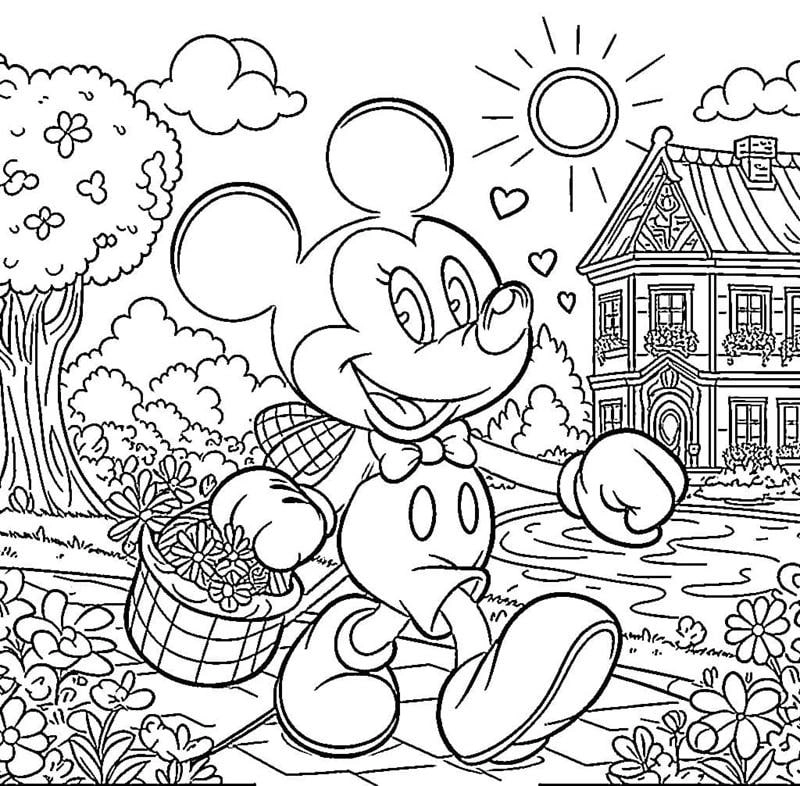 Vui chơi sáng tạo cùng tranh tô màu Mickey và bạn bè