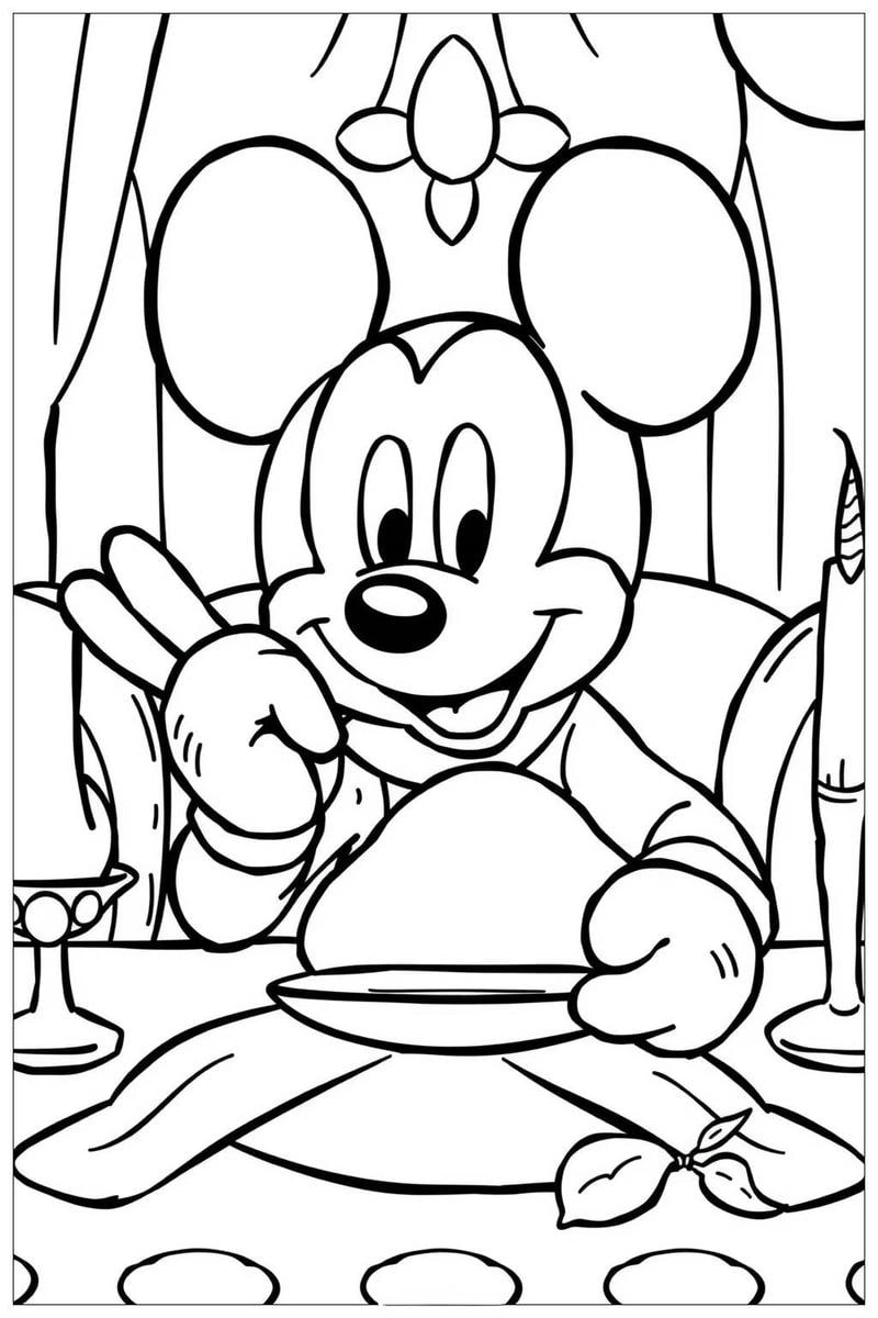 Tải ngay tranh tô màu Mickey miễn phí cho bé