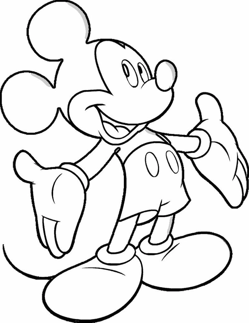 In nhanh hình tô màu Mickey in ra và tô ngay