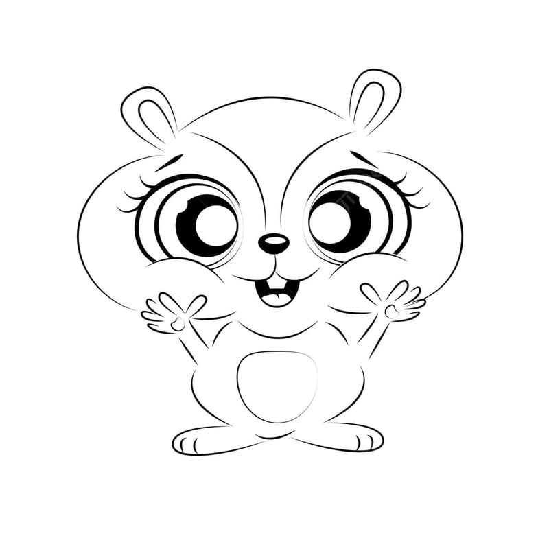Thỏa sức sáng tạo với tranh tô màu hamster kawaii siêu đáng yêu
