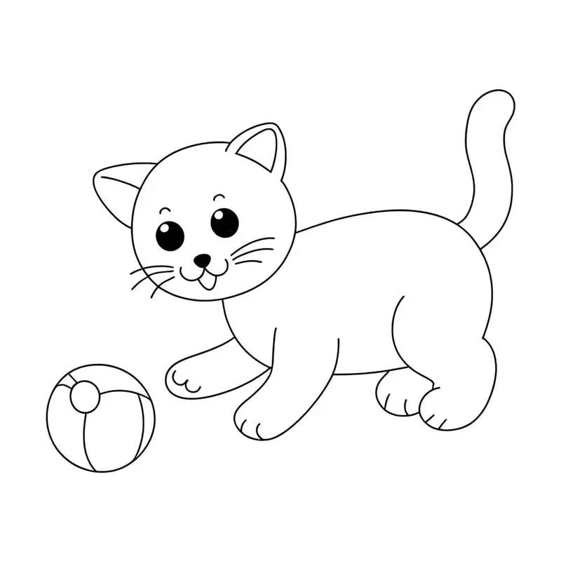 Tăng trí tưởng tượng với tranh tô màu con mèo qua bộ hình tô màu mèo cute