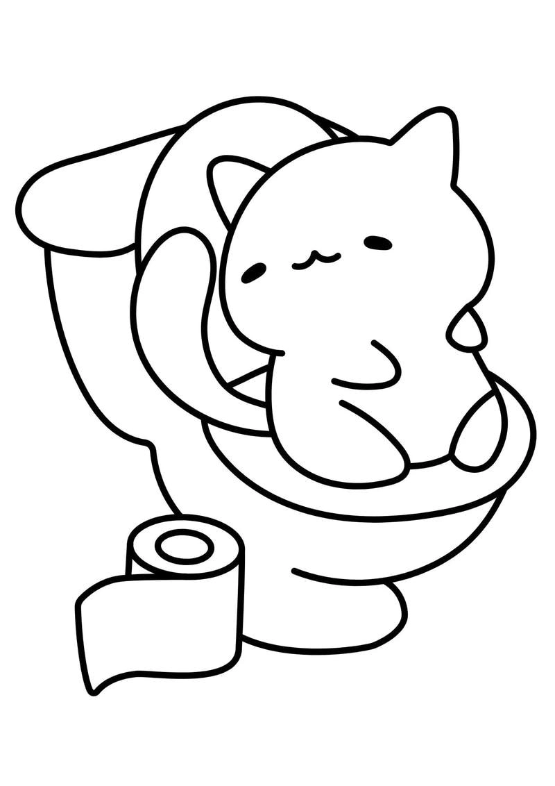 Khám phá tranh tô màu con mèo đáng yêu qua bộ hình mèo cute tô màu