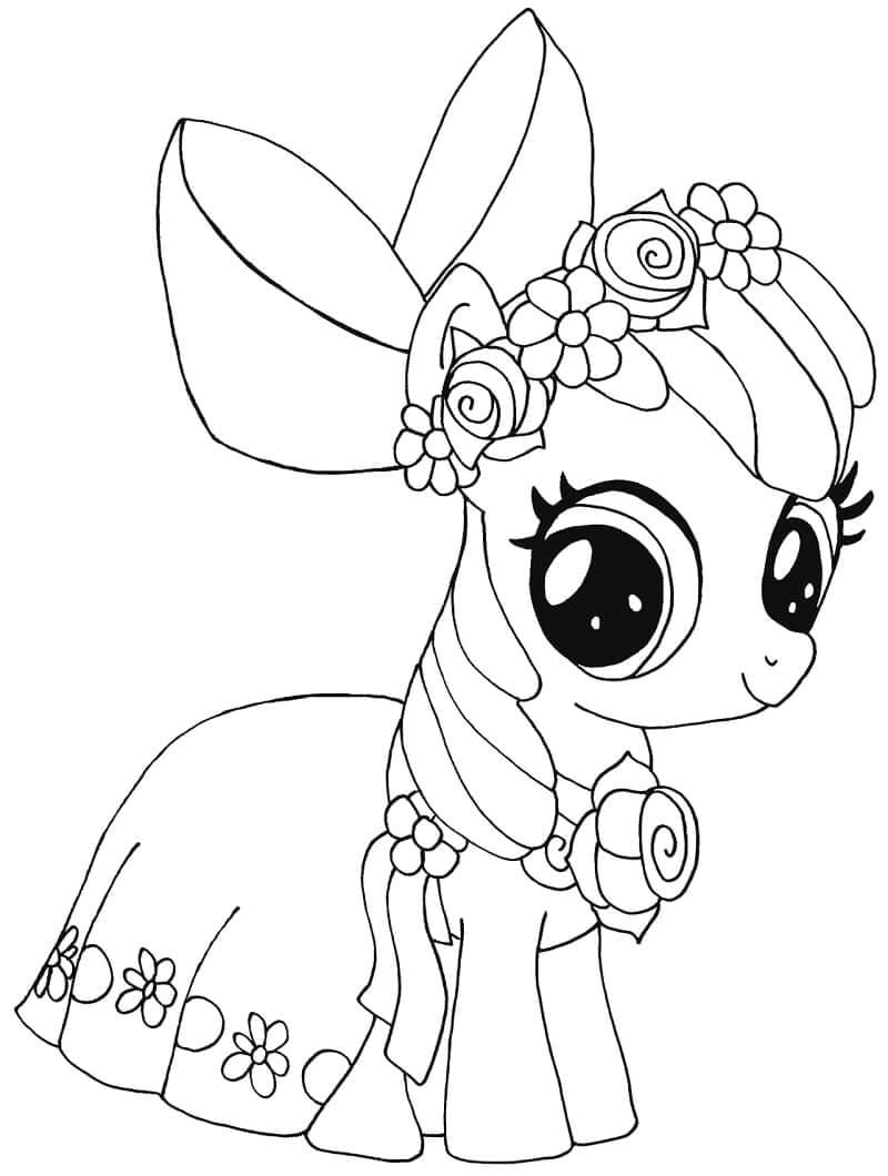 Bộ sưu tập hình vẽ con ngựa pony sinh động giúp bé rèn luyện kỹ năng tô màu