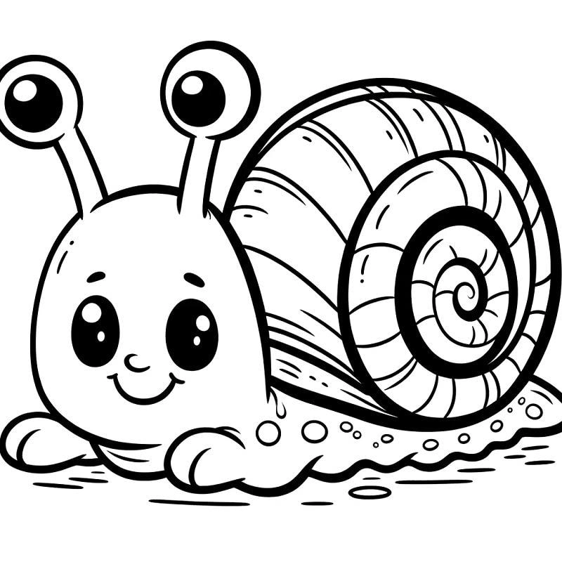 Thỏa sức sáng tạo với tranh tô màu ốc sên cute cho bé yêu