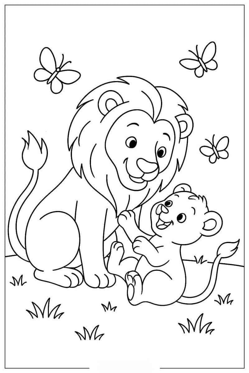 Rèn luyện trí tưởng tượng với tô màu con sư tử vui nhộn và sáng tạo